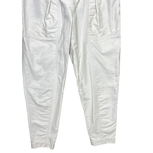 NEW IRO Cursola Belted Paperbag Waist Ankle Pants Cloudy White Size 2 - Picture 6 of 13